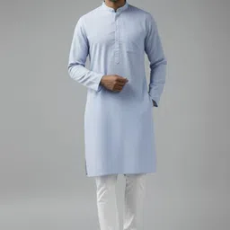 yugnik Men Solid Cotton Blend Straight Kurta-picture-37