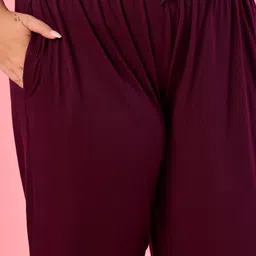 ds fashion Women Solid Maroon Track Pants image 4