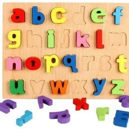 crazybuy Wooden Lowercase Alphabet Small Letters Puzzles Toys for Children image 2