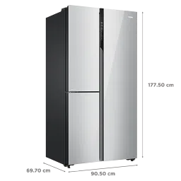 Haier 628 Litres Frost Free Side by Side Door Smart Wifi Enabled Refrigerator with Convertible Magic Zone (HRT-628PMGU1, Mirror Glass) image 3