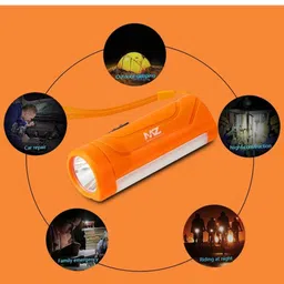 mozahidul telecom MZ M901 (RECHARGEABLE LED TORCH) 12 W 1200mAh Battery Torch (Red, 10.5 cm, 10 hrs Torch Emergency Light image 4