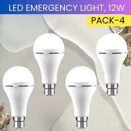 guggu 12W Rechargeable Inverter LED Bulb with Upto 4H.Power Cut Lighting Pack of_4I17 4 hrs Bulb Emergency Light-picture-32