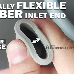 lsrp's universal fit 3 Meter Ultra Flexible PVC Front Load Washing Machine Drain Pipe & Extension / Washing Machine Pipe 3 Meter / Front Load Washing Machine Outlet Pipe - Drain Hose Pipe Tube / Suitable For All Brands Front Loading Machines LG, Samsung, Bosch, Haier, Whirlpool, Panasonic, Onida, Godrej, Lloyd, Voltas Beko, Ifb Front Load Washing Machine Outlet Pipe Extension – Grey Color – Pack of 1 Hose Pipe image 4
