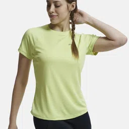 jockey MW73 Active Wear Women Solid Round Neck Polyester Light Green T-Shirt-picture-18