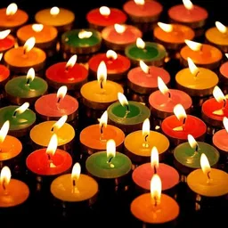 xvision Decorative Tealight Candles - Pack of 50| Long burning Wax Candles for Festivals Candle image 2
