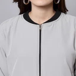 funday fashion Women Solid Casual Jacket image 4