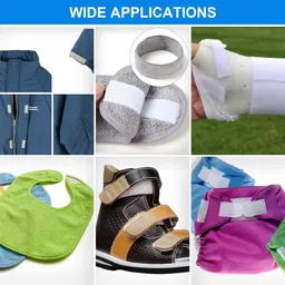 rare oceans 10 Mts LENGTH , hook & loop (WHITE) Sew-on Velcro image 4