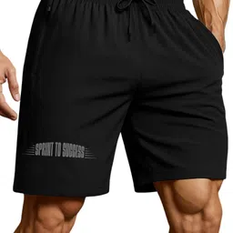 3colors Solid Men Black Sports Shorts, Gym Shorts-picture-40
