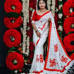 bong butiq Woven Handloom Pure Cotton Saree-picture-11