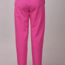 alexa eva Women Regular Fit Pink Cotton Blend Trousers image 2