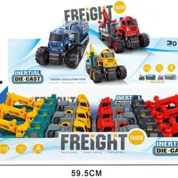 deoxy 1:43 4WD Diecast Plastic Rescue Truck Toys with Friction Powered Truck For Kids image 2