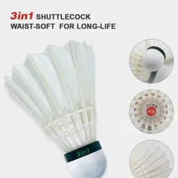 acers Dmantis D45 Hybrid 3in1 Goose Hybrid Feather Shuttle- White image 3