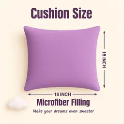 siroki bond Microfibre Cushion Pack of 5 Solid 16X16 Inch Microfiber Filling Sofa Cushion for Guestroom Car Soft Fluffy Cushion image 4