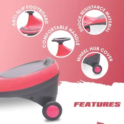 vihu New_Non Electric Plasma Car| ISI MARKED|SMOOTH RIDE (PINK) image 5