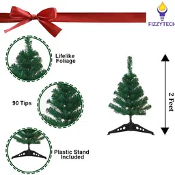 fizzytech Pine 60.96 cm (2.0 ft) Artificial Christmas Tree image 2