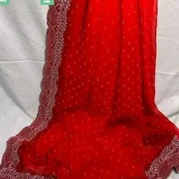 swara fashion Embellished Bollywood Georgette Saree image 3