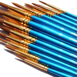 macaw Round Painting Brush Set 12 Pieces for Acrylic, Watercolor, Gouache & Oil Painting Size 1-12-picture-16