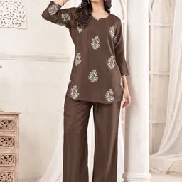 p three pluse Top Palazzos Co-ords Set-picture-36