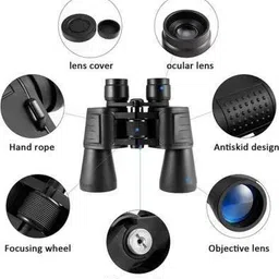 AKHAND SALES Professional 20 X 50 HD Folding Lens 10X Zoom Prism Binocular Telescope with Pouch for Long Distance Binoculars Binoculars image 3