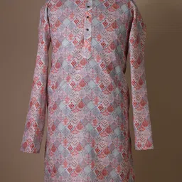 lazzly Men Printed Cotton Silk Straight Kurta image 2