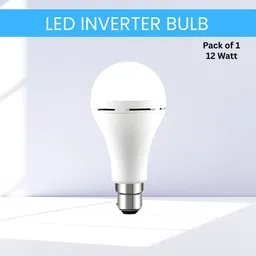 guggu 12W Emergency Inverter LED Bulb & Rechargeable Emergency Led Bulb For HomeBP274 4 hrs Bulb Emergency Light image 1
