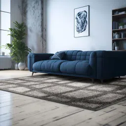 sapana carpet-mats Grey Geometrical Polyester 6 ft x 9 ft Machine Made Carpet-picture-33