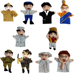 ritu shubhman's creation Community Helper Hand Puppets ( Set of 10 pcs ) | Storytelling Puppets For Kids | Helper Puppets For Kids | Doctor,Nurse,Policeman,Soldier,Traffic Policeman,Postman,Porter,Cook,Teacher,Advocate Puppets | Professional Hand Puppets-picture-24