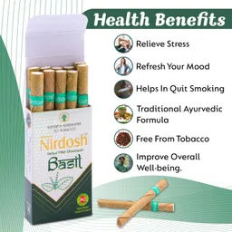 nirdosh Basil 10 units (3 Packets) Herbal Filter Dhoompan Smoking Cessations image 5