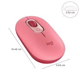logitech POP Wireless Optical Performance Mouse with Silent Click Buttons (4000 DPI Adjustable, Multi Device Connectivity, Heartbreaker) image 3