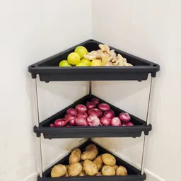 flipkart smartbuy Fruit,Vegetable Stand Kitchen Trolley,Fruit Basket,Vegetable Basket | Rack Plastic Kitchen Trolley image 1