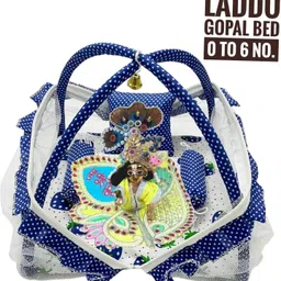 kamal child care Lord Krishna Bed 0 to 6 No. Laddu Gopal Ji Jhula, Singhasan, Thakur ji Bed Dress-picture-11