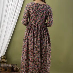 naarivastraam Printed Pure Cotton Stitched Flared/A-line Gown image 2