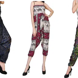 fusfus Printed Rayon, Cotton Women Harem Pants-picture-29