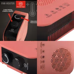 himalaya saga Room Heater 2000 Watts Heat Convector with Adjustable Thermostats, Standard Fan Room Heater image 4