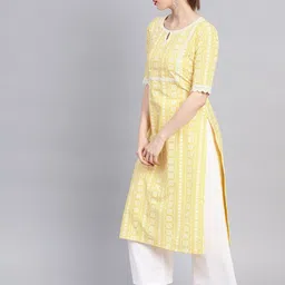 libas Women Printed Cotton Blend Straight Kurta image 3