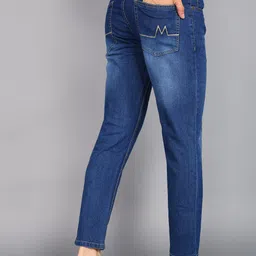 metronaut Men Slim Mid Rise Blue Jeans image 4