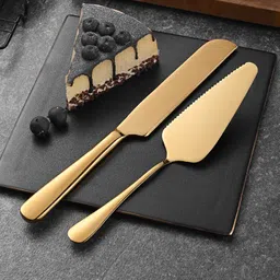 nirmatsaray Cake Cutting Knife Set,Elegant Stainless Steel Cake Knife and Server Set Kitchen Tool Set image 1