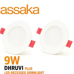 Assaka Downlight Dhruvi Plus 9W Recessed Ceiling Light Ceiling Lamp image 1
