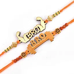 happiness store Designer Bodybuilder Bhai Rakhi for Brother Gold Plated Kudan Stone Pearl Rakhi Designer Rakhi Raksha Bandhan Gift Moli Bracelet for Brother with Roli Tilak Pack Mauli Thread Rakhi Set image 3