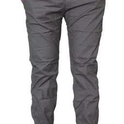qfa Men Regular Fit Grey Cotton Blend Trousers-picture-24