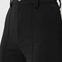 kotty Women Regular Fit Black Viscose Rayon Trousers image 3