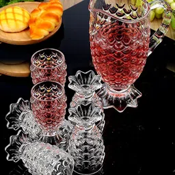 baluda Pineapple Design glass jug set Jug Glass Set image 3