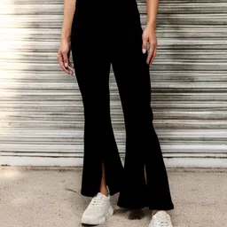 Women Boot-Leg High Rise Black Jeans-image-60