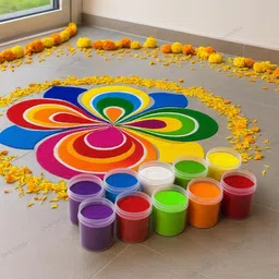 cpyfashion Pack of 3 Rangoli Powder image 3