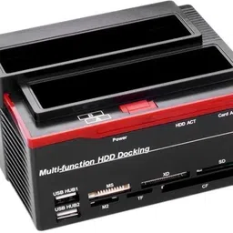 microware 2.5 /3.5 SATA & IDE HDD Enclosure Docking Dock Station USB2.0 Hub Card Reader 3.5 inch Docking Station image 3