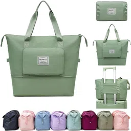 45 L Hand Duffel Bag - Travel Bags Women Duffle Bags for Women Luggage Foldable Vanity Traveling Bag - Green - Large Capacity-image-60