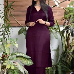 istocan Women Solid Cotton Rayon A-line Kurta-picture-23