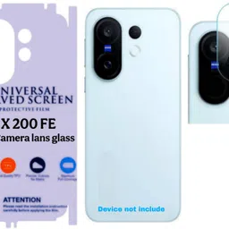 Shreejee Back Screen Guard for VIVO X200 FE 5g back MEMBRANE glossy 360 covrege back and side full back panel protector With CAMERA LANS GLASS-picture-12
