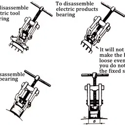 adawat 75mm - 38x65mm - 2 Jaw Carbon Steel Forged Bearing Gear Puller Remover Twin Legs Lever Tool image 4