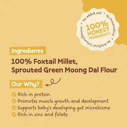 hungrybums Foxtail millet & Sprouted Moongdal Loaded with Protein, Folate & Zinc Cereal image 4